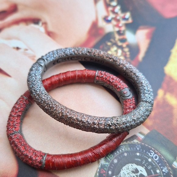 KMO 2 pc cuff bangles bracelet - Picture 3 of 10